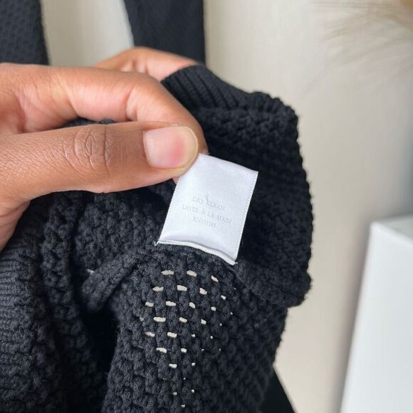 Ronny Kobo‎ Dress Black One Shoulder Cut Out Crochet Knit Midi Dress Size S - Picture 11 of 11